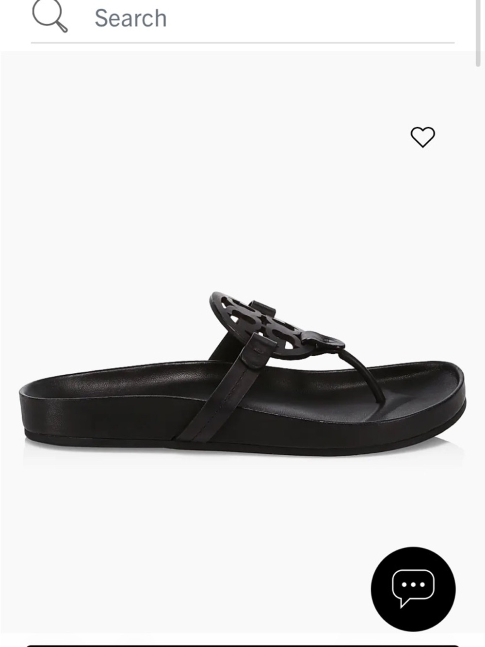 Tory Burch Black Miller Cloud  Sandal